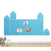 创意城堡毛毡展示板照片墙幼儿园作品展示背景墙软木公告栏宣传栏