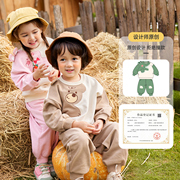 儿童动物套装春秋款韩版可爱童装，宝宝卡通时尚，休闲两件套秋季简约