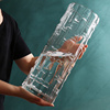 特大号圆形玻璃花瓶，简约北欧落地透明直筒，富贵竹水养客厅插花摆件