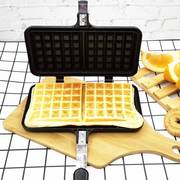 家用燃气华夫饼模具蛋糕面包华夫饼机烤盘双面不粘锅烘培格子饼机