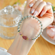 天然水晶绿幽灵手串草莓晶貔貅原创新中式小众简约设计女手链