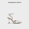 CHARLES&KEITH女鞋SL1-60280435婚礼系列尖头高跟凉鞋婚鞋女鞋