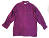 纯真丝电力纺女士长袖，衬衫桑蚕丝，休闲上衣紫色