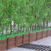 仿真托盘竹制品专用花箱底座插即用免安装假竹子碳化防腐木花盆