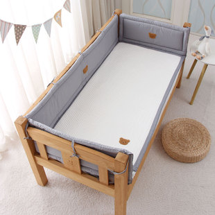婴儿床床围软包防撞纯棉加高床围挡布分片式透气宝宝拼接大床床围