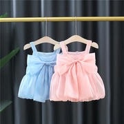 女童夏季吊带连衣裙婴儿0一3岁小宝宝夏装暮云纱儿童装公主裙