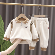 男童套装2021春秋洋气宝宝秋装卫衣两件套小童婴幼儿衣服童装