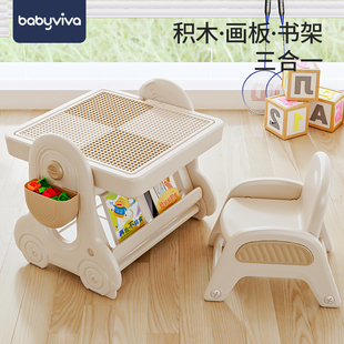 babyviva多功能积木桌大颗粒，儿童玩具桌男孩女孩，益智玩具宝宝礼物