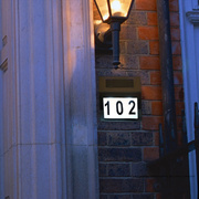 户外防水太阳能不锈钢门牌灯2LED挂壁式门牌号码指示灯庭院壁灯
