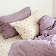 伊甜紫 A类纯棉少女双层纱被套床单婴儿床四件套单件床笠枕套