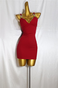 飞成家女装时尚气质修身性感，包臀圣诞节红色连衣裙173期