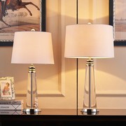 现代简约欧式水晶台灯，装饰床头灯创意酒店大台灯，时尚客厅卧室台灯