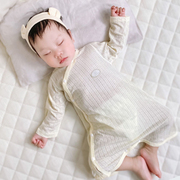 婴儿睡袍宝宝纯棉长袖睡衣，夏季薄款儿童连体衣睡裙空调家居服浴袍