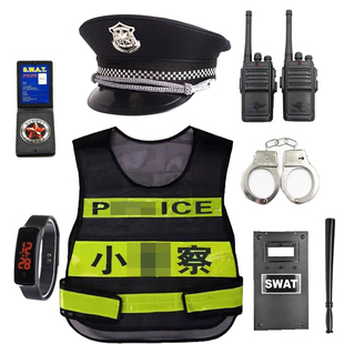 儿童小警察玩具套装黑猫警长帽子男孩特种兵作战装备声光玩具