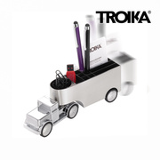 德国Troika大拖车笔筒创意时尚桌面北欧个性摆台多功能文具收纳盒