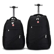 静音拉杆双肩背包，男女中学生拉杆书包带轮子轻便大容量行李旅行包