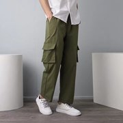 男人干活穿的裤子，夏季薄款耐磨耐脏劳保工装，休闲长裤上班工作服潮