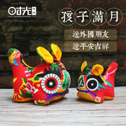 手工布老虎传统民间手工艺品民俗，摆件出国中国特色送老外