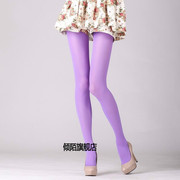 彩色糖果色淑女50D丝袜塑形美腿粉色紫色连裤袜亮色打底裤女连体