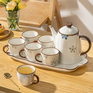 2024高颜值茶壶凉水壶，茶具耐高温陶瓷，大容量水具套装家用客厅