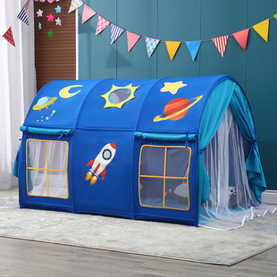 帐篷儿童室内公主男孩游戏屋，女孩城堡床上家用玩具屋可睡觉小房子
