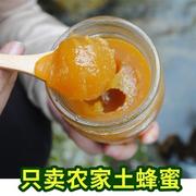 秦岭深山土蜂蜜纯正孕妇农家自产结晶，野生百花液态儿童蜜500g
