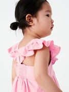女童夏装吊带裙可爱粉色2023儿童小女孩背心裙夏季洋气背带裙