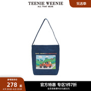 TeenieWeenie小熊奥莱&FLABJACKS联名春季时髦牛仔帆布包女包