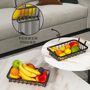 厨房水果蔬菜架子餐桌，收纳架铁艺桌面，置物架收纳筐杂物整理筐