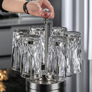 雕花高档家用水晶玻璃杯子家庭套装客厅耐高温茶杯水杯待客高级感