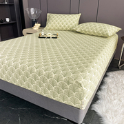 无印良品A类全棉老粗布床笠单件加厚夏季床罩纯棉防尘罩1.2m1.8米