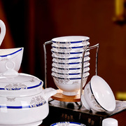 景德镇器56头骨瓷，餐具碗盘碗碟套装碗筷，陶瓷白色58