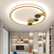 北欧吸顶灯主卧室灯设计师创意个性金色房间灯简约现代LED客厅灯