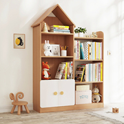 实木儿童书架家用落地书柜置物架创意隔板书架组合幼儿园绘本架