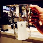 创意玻璃马克杯简约情侣，玻璃杯大容量清新办公杯可爱耐热开水杯子