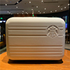 星巴克限量创作迷你行李箱白色旅行箱10寸手提箱子登机便携化妆箱