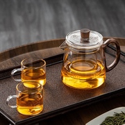 玻璃茶壶透明加厚泡茶壶耐热高温家用单壶小号过滤花茶壶茶具套装