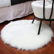 仿羊毛圆形地毯长毛绒客厅茶几地毯卧室床边地毯电脑椅吊篮瑜伽垫