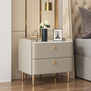 IKEA宜家乐全实木床头柜简约现代小柜子轻奢床边柜卧室岩板小型床