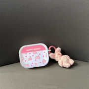 粉红色爱心小兔子适用苹果无线蓝牙耳机保护套，airpodspro2代3代创意，耳机壳可爱女生airpods3透明防摔软