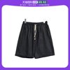 韩国直邮bullanggirls亚麻材质，卷边设计5分裤，麻布裤子夏季裤