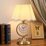 梵帝莱欧式钟表装饰台灯卧室，床头灯家用温馨时尚浪漫创意复古led