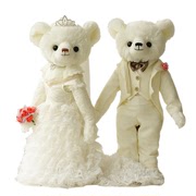 新婚礼物情侣泰迪熊结婚公仔大号一对婚庆压床娃娃，毛绒玩具婚纱熊
