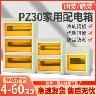 PZ30配电箱家用工程大小回路箱全系明暗装开关户外电源照明配电箱