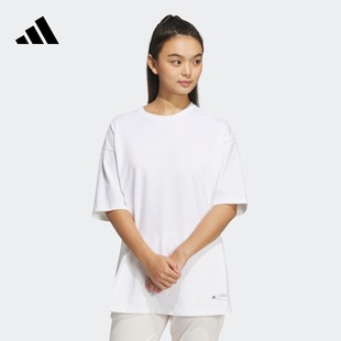 印花宽松圆领短袖，t恤女装夏季adidas阿迪达斯轻运动ip3960