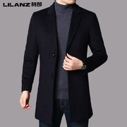 利郎男装冬季男士羊毛呢子，大衣中长款加厚外套，青年时尚风衣潮