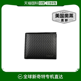 自营Calvin Klein 皮革男士钱包 - 黑色 美国奥莱直发