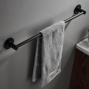 毛巾架免打孔卫生间浴室架子壁挂式凉晾毛巾单杆太空铝厨房置物架