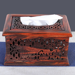 大红酸枝抽纸盒餐厅用红木纸巾盒轻奢家用客厅创意中式实木新中式