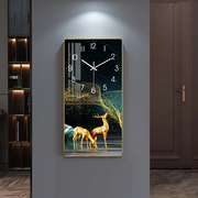 挂钟装饰画组合餐厅挂画带时钟2021钟表家庭客厅高端大气高档